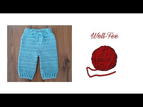 Babyhose häkeln Gr. 62, Anleitung Schritt für Schritt, super einfach, auch für Anfänger