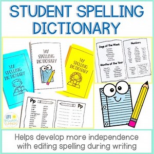 Editable Personal Spelling Dictionary for Student Writing and Editing