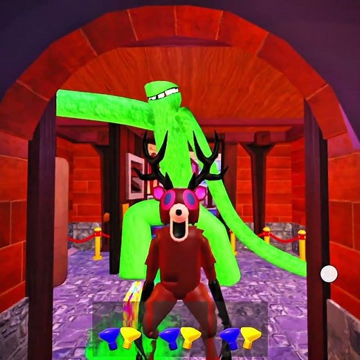 What If I Playing as Ram vs Deer and Green Monster In Rainbow Friends funny moments #rainbowfriends