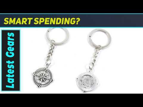 `Amazing 80-Piece Compass Keyring Charms: Ultimate Crafting Potential!