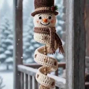 Crochet Snowman Ornament Pattern ☃️ | Christmas Crochet Decoration DIY