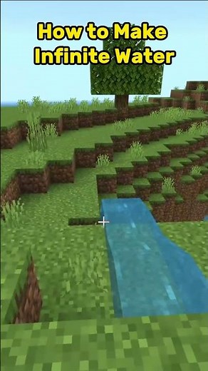 How to Make Infinite Water! #minecraft #minecraftshorts