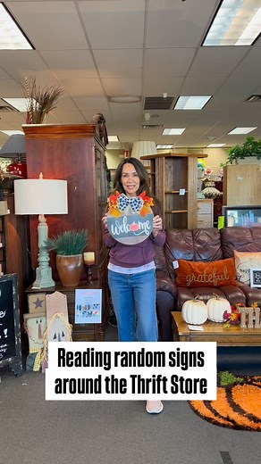 Reading Random signs around the Thrift Store 🪧 #thriftstorefun #coworkers #funny #reels #signs | Faith Lutheran Thrift Store