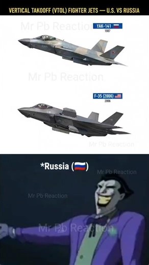 F-35 vs Yak-141 – US vs USSR Vertical Takeoff Fighter Jets Explained #shorts