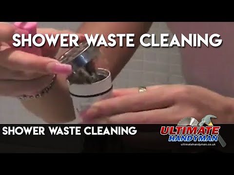 shower waste cleaning
