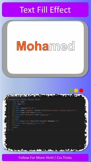 Crazy Text Fill Effect 🤯 HTML & CSS Code #html #css #webdesign
