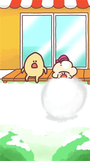 雪だるま作りとポップコーンの楽しみ