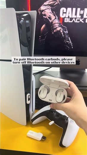 POV: USe his favorite Bluetooth earbuds is easy👌 #bluetooth #giftguide #playstation #gamers
