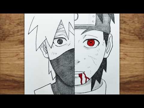 How to Draw Kakashi and Obito | Easy Anime Drawing for Beginner