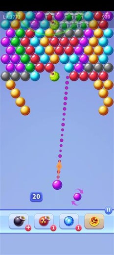 bubble shooter game level-1773 video ko like kre 👍👍 aur Chanel ko subscribe kre 👍👍 comments kre 👍👍