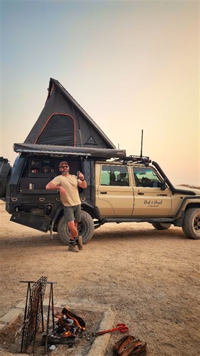 Neil van Rensburg on Instagram: "Another quiet sunset at Spitzkoppe 🇳🇦 Fire going, Cruiser parked, tent popped and the whole place glowing as the sun drops behind the rocks. Nothing fancy — just one of those moments that makes the long days on the road worth it. 🔥 #spitzkoppe #namibia🇳🇦 #sunsetvibes #overlandinglife #solocamping #landcruiserlife #africanadventure #travelnamibia #campvibes #4x4life #explorenamibia #offroadadventure #sunsetlovers #travelreels #wanderafrica #outdoorlife #adven