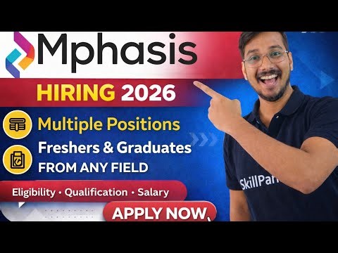 Mphasis Mega Hiring 2026 🔥 Freshers & Any Graduate | 2021–2026 Batch Eligible | Apply Now