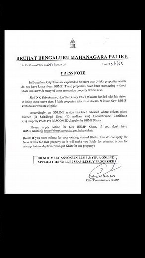 How to Apply Online for New BBMP Khata | Step-by-Step Guide