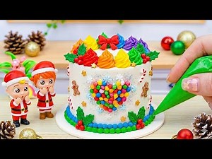 Miniature Cake Decorating | How To Make Christmas Cake Decorating Ideas Tutorial
