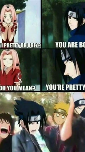 naruto SAkura and Sasuke funny meme 🤣🤣 #music #anime #animememe #animation #viral #narutoshippuden