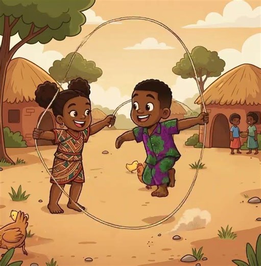 The fun jump rope! The history of Africa told in a different way! 🌍✨ #animation