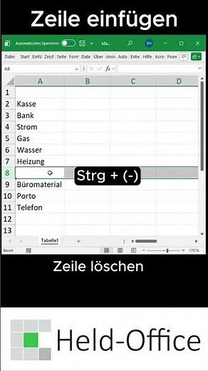 Insert Excel row in 1 second