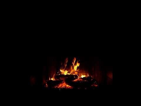 Night Fireplace with Crackling Fire Sounds 🔥Cozy Fireplace 4K. Dark Fireplace Noises Black Screen