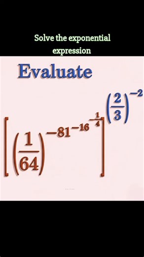 Mathematics Hub on Instagram: "Solve the exponential expression #viralreels #viral #maths #solve"