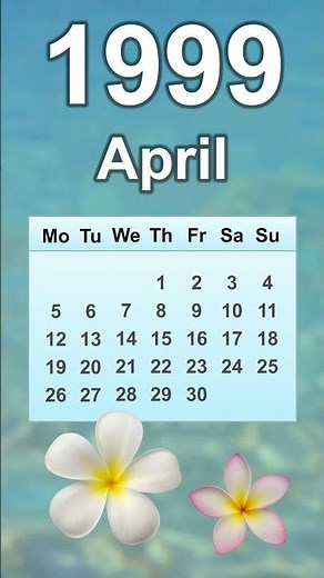 April 1999 Calendar