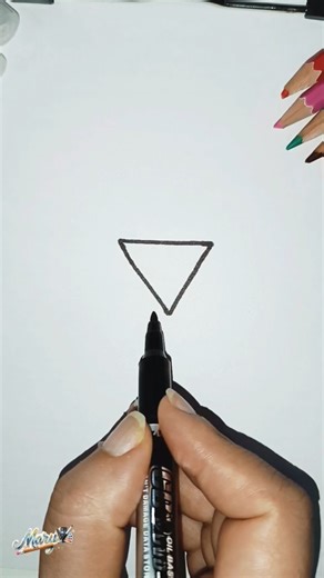 I Drew This Using ONLY a Triangle 😱✏️ | Easy & Satisfying Art