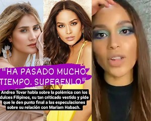 La hermosa Andrea Tovar, Srta. Colombia 2015 y segunda finalista en Miss Universo 2016, tuvo una entrevista con la ex miss México, Karin Ontiveros. La chocoana recordó el momento en que fue atacada a través de las redes sociales durante la concentración de Miss Universo, por un vídeo donde donde le dice "porquerias engordadoras" a unos dulces Filipinos, habló sobre el palo que le dieron por su vestido y dejó en claro que durante la competencia nunca tuvo problemas con la Venezolana, Mariam Habac