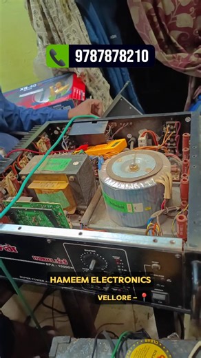 Vellore Hameem H on Instagram: "🔧 SPA 1000 Watts Amplifier – Service Completed ✔️ This amplifier came in with VU meter lights full ON (short) and no sound output ❌🔴 Complete checking done on power supply, protection circuit & output stage, faulty components replaced 🔧 Now the amplifier is fully restored with normal VU indication and clear, powerful output 🎶🔊 🏷️ Hameem Electronics 📍 Vellore, Tamil Nadu 🇮🇳 📞 9787878210 #hameemelectronics #amplifier #ahuja #audio #vellore"