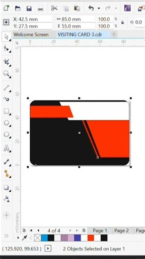 Professional Business Card Design Tutorial | CorelDRAW #shorts