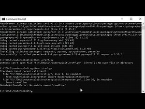 Install RouterSploit di Windows (Resolving the "No Module Named 'readline'")