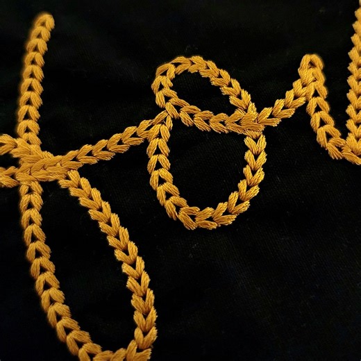 Bold Chain Stitch Font Embroidery Design - 6 Sizes (2" 2.5" 3" 3.5" 4" 5") BX Format Instant Download - Digital Machine Embroidery Files - Etsy