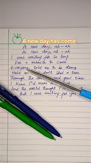 #lyrics of A new day has come by Celine Dion #anewdayhascome #celinedion #fypシ learn and enjoy