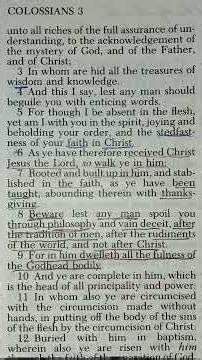Colossians 2:4-9 Stick to the Word of God ! Watch out for deceit, philosophy, tradition of men !