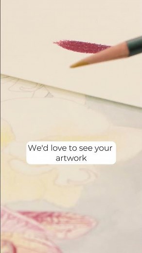 Orchid drawing with colour pencils