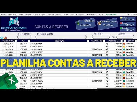 Planilha de Contas a Receber no Excel: Controle Financeiro Fácil e Rápido!