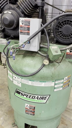 Speedaire Air Compressor Model WW296-6 10HP 3 Phase 85 Gallon Vertical 34 CFM Test Video