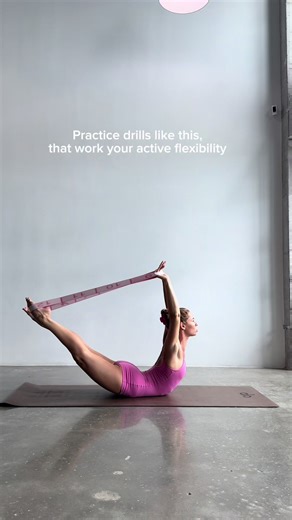 The reason some people get more flexible faster isn’t because they stretch more… it’s because they build strength inside the range. These exact drills are pulled from my new 20MIN Flexibility Backbend Drills class using resistance band training inside Aligned. If you want to build real strength, mobility, and flexibility, not just temporary range. this is the kind of work we focus on inside the platform. Start a 7-day free linked in my b!0