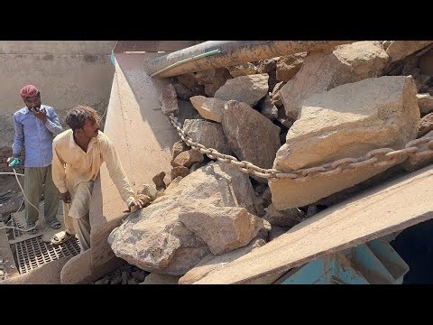 "Unstoppable Rock Crusher Machine: Crushing Giants with Extreme Power #stonecrusher"