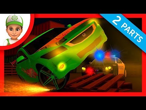 Car racing or Hot Wheels racing. Police chase to cars full episodes - Video for kids