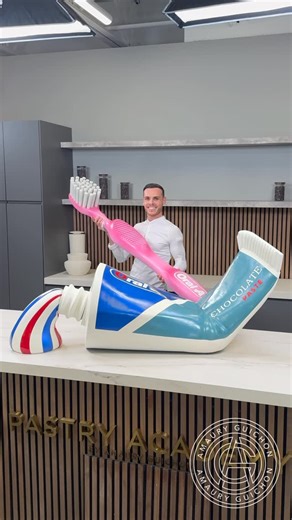 Amaury Guichon on Instagram: "Chocolate toothbrush and paste! 🪥🍫 Because all oral hygiene is important! #amauryguichon #chocolate"