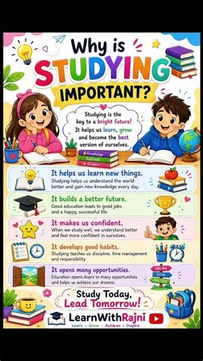 Why is Studying Important? 📚 | Easy English Paragraph | #motivation #learnwithrajni