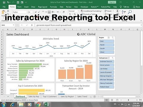 generate report from excel spreadsheet