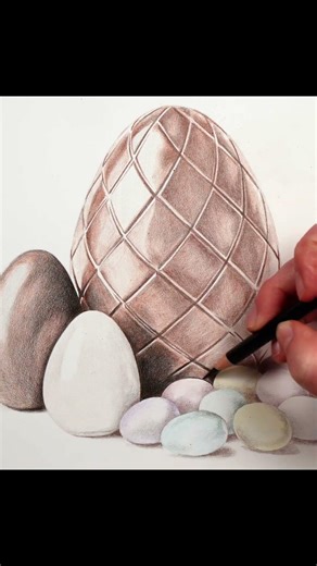 Let's Draw... An Easter Egg with Polychromos Coloured Pencils