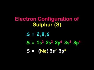 Sulphur Electron Configuration