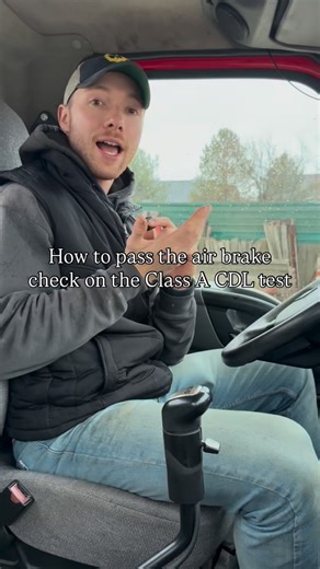 Glenn Kelich on Instagram: "This is an auto fail if you don’t get it exactly right!!! Air brake test on the Class A CDL test. • • • #construction #bluecollar #cdltraining #cdlschool #cdl"