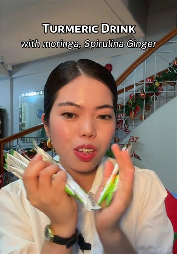 Since I really love turmeric tea, this popped up on my FYP and I got curious about how it tastes so I finally got one. I’ll post a follow-up video to share my thoughts on it. #turmeric #moringa #spirulina #ginger #creatorsearchinsights