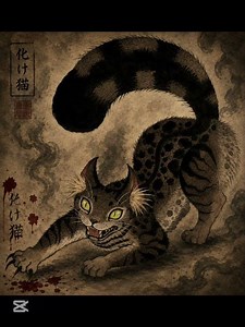 Cat That Comes Back After Death... | Bakeneko Explained #shorts #mythology #scary #ancientlegends