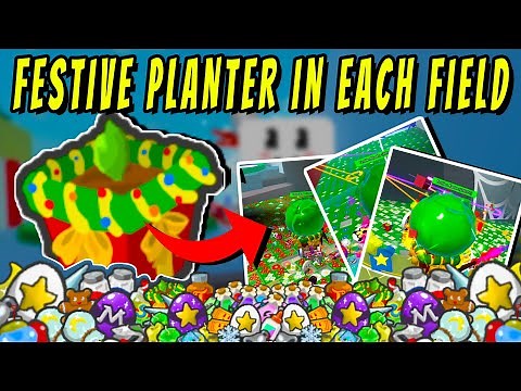 😲Festive Planter in Each Field [REWARDS] | Bee Swarm Simulator Roblox