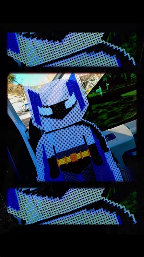 creating another Flat Bat but with white eyes. #plasticcanvas #batman