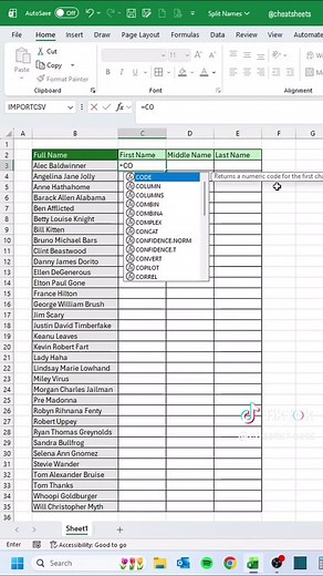 He couldn’t believe how quickly I finished! #cheatsheets #excel #googlesheets #spreadsheet #tutorials