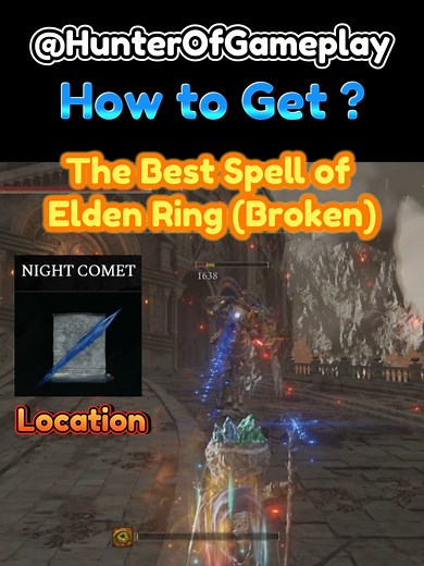 Night Comet Best Spell in Elden Ring Location - Broken Magic Spell
